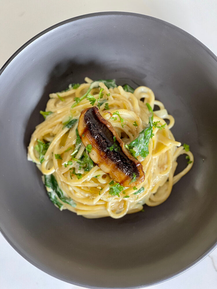CREAMY GRILLED MUSHROOM PASTA