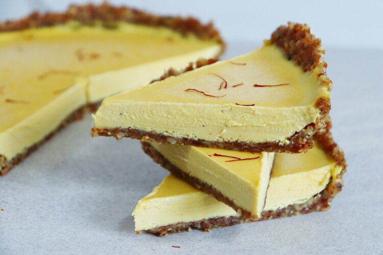 NO-BAKE SAFFRON CHEESECAKE